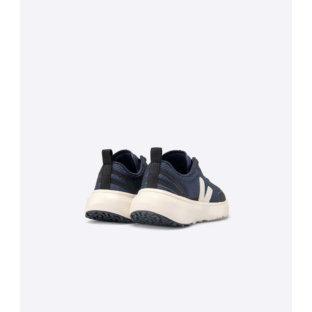 Veja CANARY ELASTIC LACE Kids' Running Shoes Navy | CA 711RVD